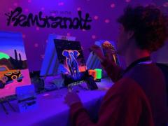 Rembrandt van Wine Painting in the Dark