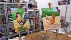 De Workshops van Tekenstudio Jan zijn ideaal voor een leuk resultaat en klieder (schilder)plezier!