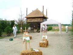 Tekenstudio Jan geeft schilder workshops in zijn tuin, en op locatie en dat kan overal zijn. 